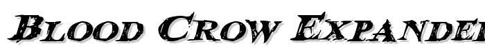 Blood Crow Expanded Italic font